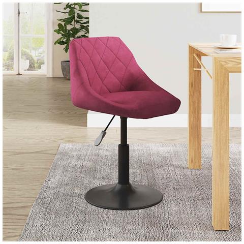 Sedia Da Pranzo Rosso Vino In Velluto - Foto 8