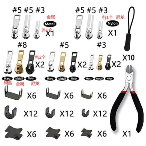 Cursori Per Cerniera Di Colore Misto - Misura 8# 5# 3# - Per Cerniere In Nylon - Foto 2