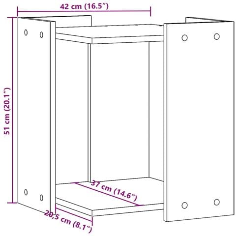 Recinto Lettiera Gatti Grigio Sonoma 60x40x40 cm in Truciolato - Foto 9
