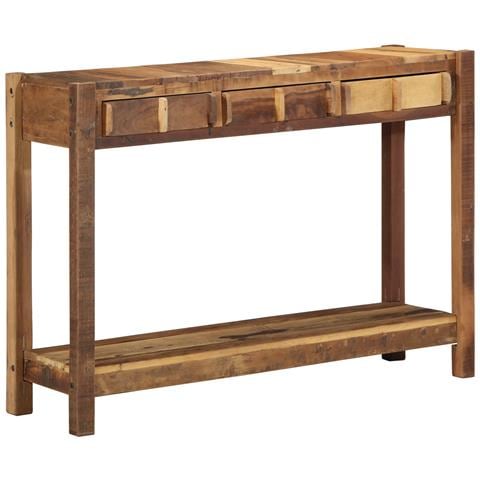 Tavolo Consolle 107x33x76 cm Legno Massello di Recupero - Foto 1