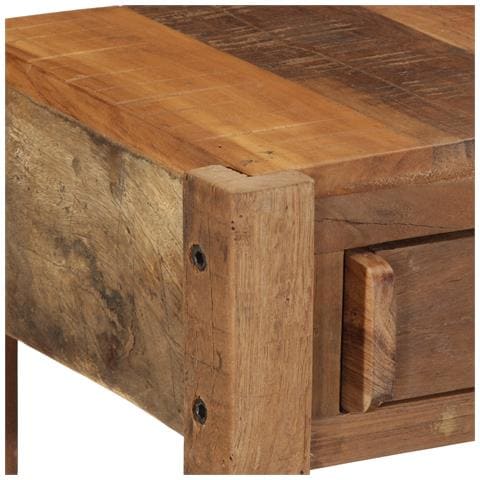 Tavolo Consolle 107x33x76 cm Legno Massello di Recupero - Foto 9