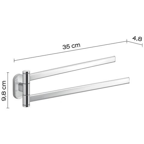 Portasalviette A Snodo Da Muro In Acciaio Inox E Cromall 5323 Serie Febo Cromato - Foto 2