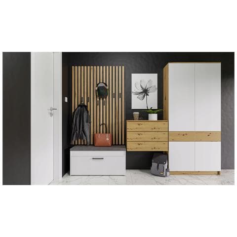 PARMA SZAFKA BIEL scarpiera Chiuso Bianco - Foto 2