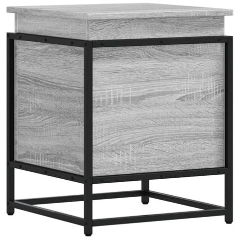 Contenitore con Coperchio Grigio Sonoma 40x40x51,5cm Truciolato - Foto 1