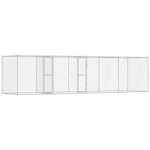 Gabbia per cani Argento 800 x 200 x 200 cm Acciaio zincato - Foto 1