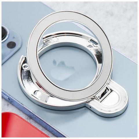 Supporto Da Dito Ring Holder Stand Magsafe Anello Adesivo Silver  Per Smartphone - Foto 2