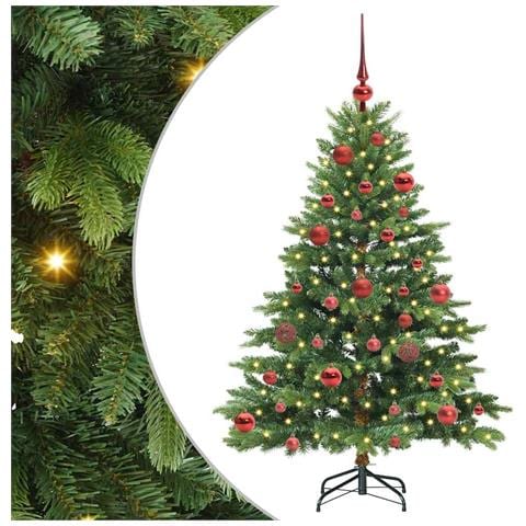 Albero di Natale artificiale con 150 LED Verde 150 cm PE e PVC - Foto 1