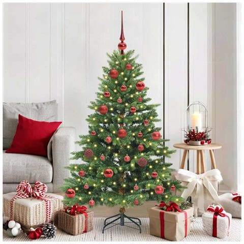 Albero di Natale artificiale con 150 LED Verde 150 cm PE e PVC - Foto 2