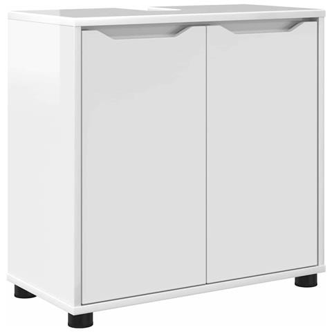 Mobile per lavabo da bagno Bianco Lucido 60 x 30 x 60 cm - Foto 1