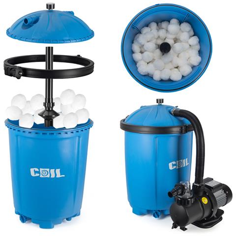 Pompa a sabbia per piscine Bestway /Intex. Capacità: 8500 l /h + 925 g palline filtro Aqualoon - Foto 4