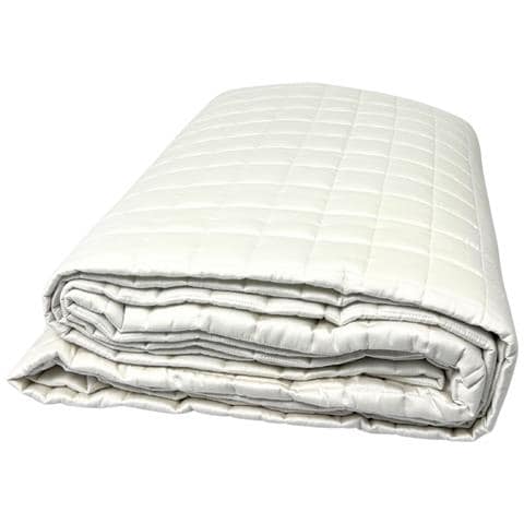 Quilt Trapuntino Piumino Estivo 100gr Mq Raso Cotone Tinta Unita Matrimoniale Matrimoniale Avorio - Foto 5