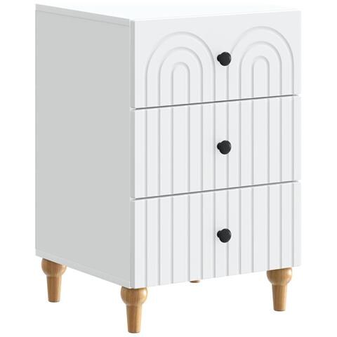 Armadio da Notte Bianco 43x 41 x 66,5 cm Legno ingegnerizzato - Foto 1