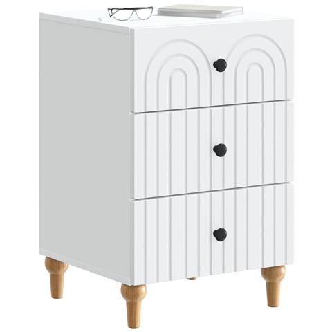 Armadio da Notte Bianco 43x 41 x 66,5 cm Legno ingegnerizzato - Foto 2