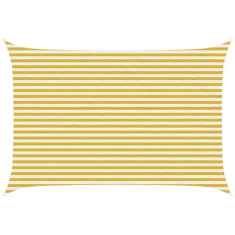 Telo Ombra Giallo e Bianco 3 x 5 m HDPE - Foto 1
