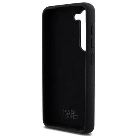 Samsung Galaxy S23+ - Custodia In Silicone Nera Ikonik Metal Pin Di Karl Lagerfeld - Foto 1