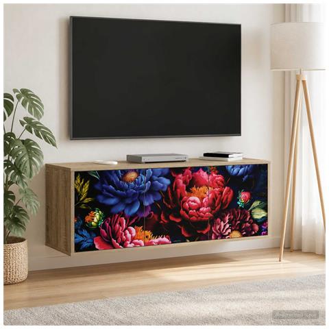 Mobile TV da Parete KIEL 102 x 33 x 40 cm Rovere Sonoma - Foto 2