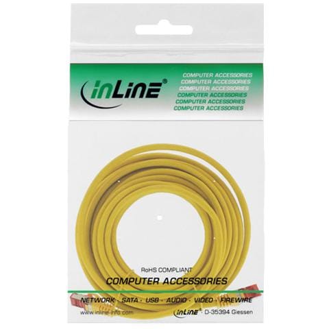 cavo patch per rete dati lan cat. 6, 2x rj45, doppia schermatura sftp (pimf) , halogenfree, colore giallo, 10m - Foto 2