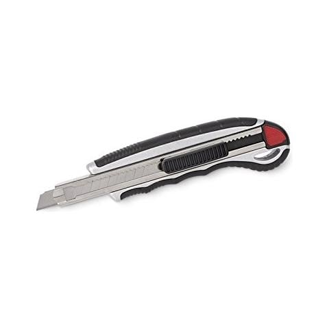 Taglierino In 9 mm E 18 mm Larghezza Lama Universal Coltello Tappeto Coltello Taglierino Per Fai-da-te - diversi Modelli E Lame Di Ricambio - staffel Prezzi, D - 9mm Aluminium, 1x - Foto 1