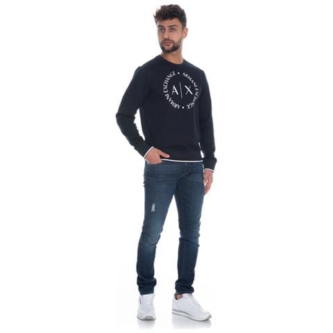 Maglia Maglione Maglie Uomo Armani Exchange 8nzm87 Z9n1z 1510 Original Ai New Taglia Xxl Colore Blu - Foto 2