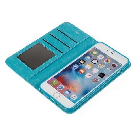Wallet Folio Case, Cover A Libro - Apple Iphone 6 Plus / 6s Plus - Turchese - Foto 3