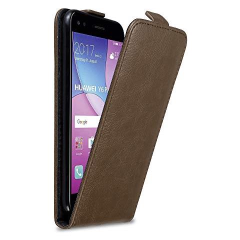 Custodia Compatibile Con Huawei Y6 Pro 2017 In Bruno Caffè - Coperchio Protettivo In Design Flip Con Chiusura Magnetica - Foto 1