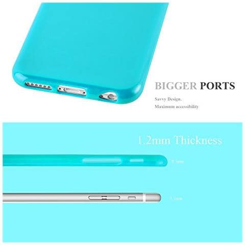 Custodia Compatibile Con Apple Iphone 6 / Iphone 6s In Jelly Celeste - Coperchio Protettivo In Silicone Tpu Flessibile - Foto 7