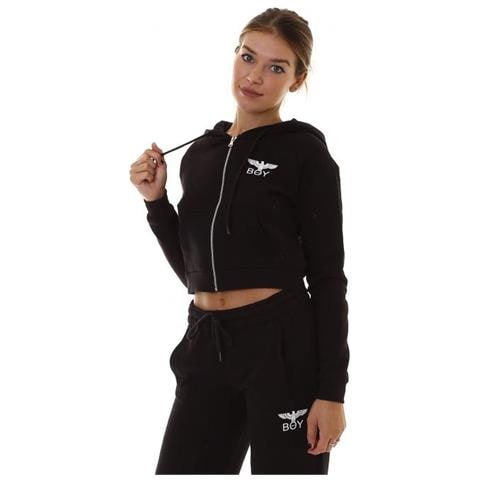 Felpa Cappuccio Zip Crop Con Donna Taglia L - Foto 1