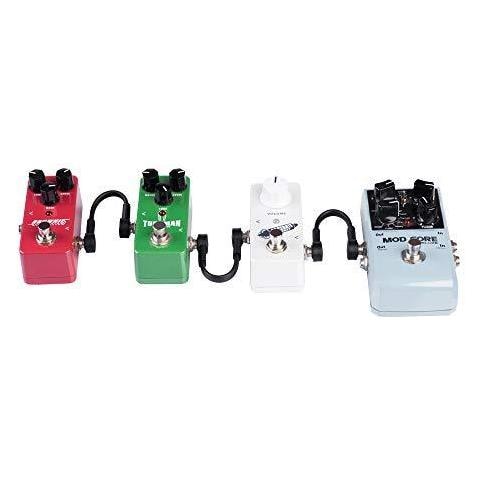 Chitarra Patch Cable 635 Millimetri Angolato Cavo Jumper Strumento Per Effetti Chitarra Basso Pedali 5cm Cavi Pedaliera Jumper (6-pack Nero)  - Foto 2