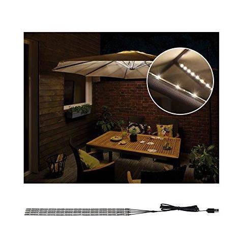 94208 Mobile Esterno Ip44 3000k 4x0.4m Ombrellone Decorativo Led Dilluminazione Strisce 94.208 18 W Nero - Foto 1
