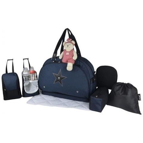 Borsa Per Pannolini - Week End Team Moonlight - Borsa Da Viaggio Per Bebè - Borsa In Pelle Nera Con Dettagli In Pelle Nera Di Heather Adatta Per Borse Di Grandi Dimensioni - Foto 1