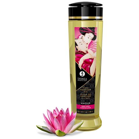 Olio Per Massaggio Loto Organica Amour Shunga (240 Ml) - Foto 1