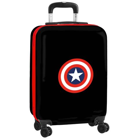 Bagaglio A Mano Capitán América Nero 34,5 X 55 X 20 Cm - Foto 1