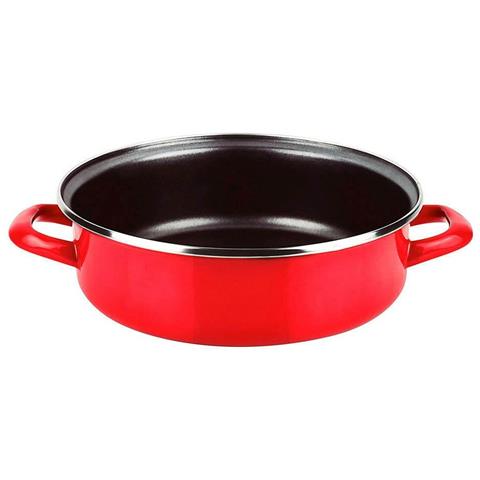 Porta Torta Optimax Rosso Acciaio Smaltato (ø 26 X 8 Cm) - Foto 1