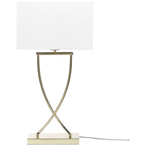 Lampada Da Tavolo Yasuni Metallo Bianco /oro - Foto 13