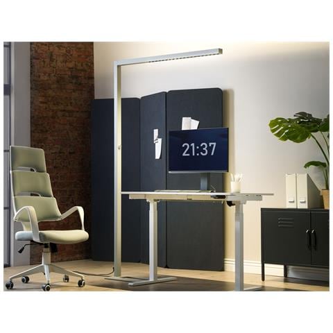 Lampada Da Terra Led Metallo Argento 194 Cm Sagitta - Foto 1