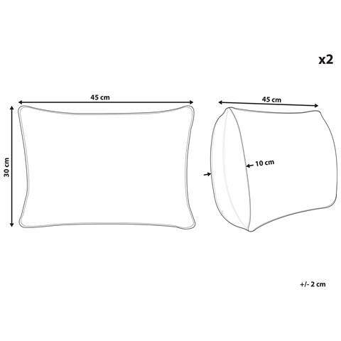 Set Di 2 Cuscini Sassafras Lino 30 X 45 Cm Grigio Chiaro Tinta Unita - Foto 12