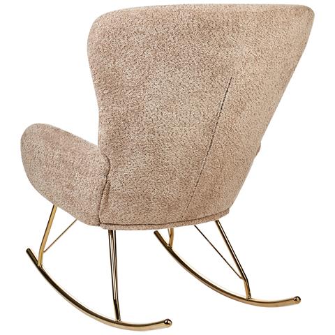 Sedia A Dondolo Bouclé Beige Anaset - Foto 8