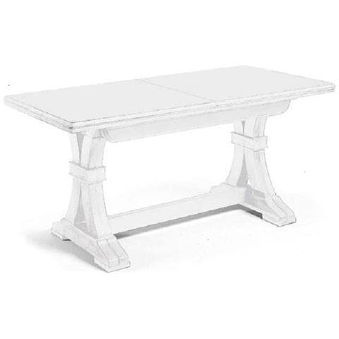 Tavolo Classico Rettangolare Legno Allungabile Bianco 180x100 - Foto 1