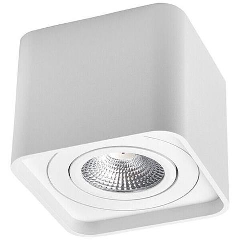 Porta Faretto Orientabile Supporto Portafaretto Da Soffitto Esterno Bianco P34b1 - Foto 2