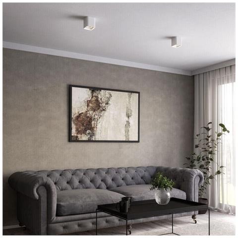 Porta Faretto Orientabile Supporto Portafaretto Da Soffitto Esterno Bianco P34b1 - Foto 7