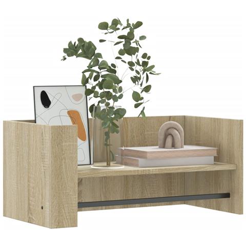 Scaffale Parete Rovere Sonoma 70,5x35x30,5 Cm Legno Multistrato - Foto 3