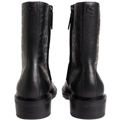 Rubber Sole Combat Boot Stivaletti Pelle Scarpe Donna Nero Eu 36, Hw0hw01292 Bax - Foto 3