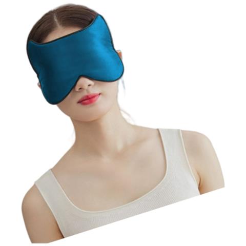 Maschera Per Dormire In Seta Per I Viaggi, Maschera Morbida Per Gli Occhi Per Dormire Blue - Foto 1