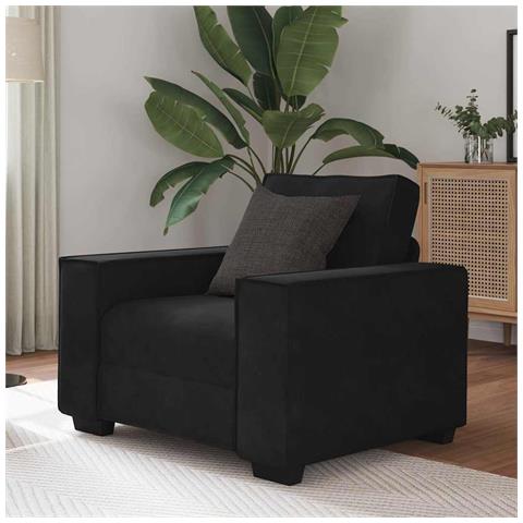 Divano Sedia Nero 60 cm Velluto - Foto 2