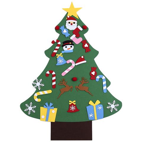 Albero Di Natale In Peluche Con Decorazioni Per Parete Di Circa 1 Metro. - Foto 1