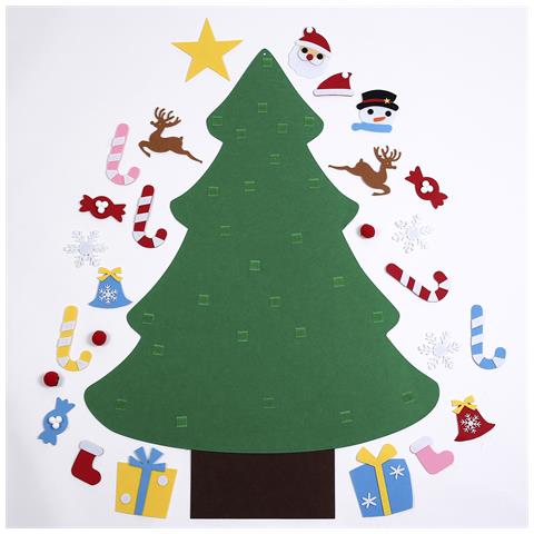 Albero Di Natale In Peluche Con Decorazioni Per Parete Di Circa 1 Metro. - Foto 2