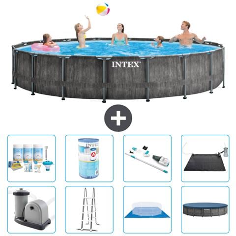 Piscina Fuori Terra - In Giro - 549x122 Cm - Grigio - Include Accessori Coordinati A2690 - Foto 1