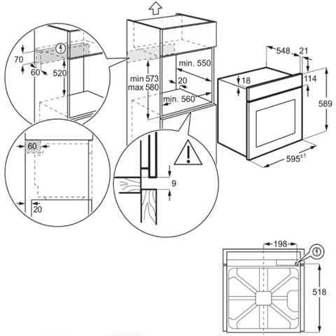 Forno Da Incasso 72l 60cm Con Pulizia Pirolitica, Acciaio Inox - Ebf4p46x2 - Foto 5