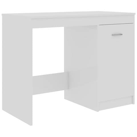 Lusso Casadino -  Scrivania Bianco Lucido 100x50x76 Cm In Legno Multistrato - Foto 1