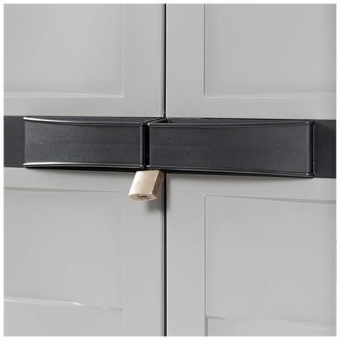 Armadio In Plastica 3 Ante Portatutto E Portascope Armadietto Esterno 37x65x173cm - Foto 5